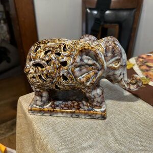 Ceramic glazed elephant